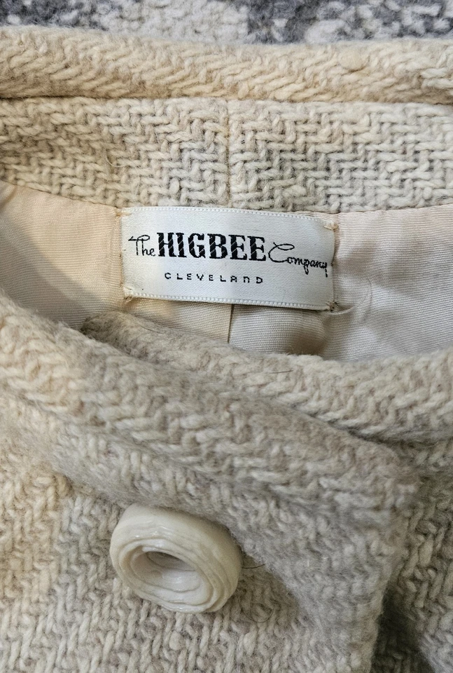 Vintage 1950s 1960s Tan Higbee Compant Winter Coat Bracelet Length Sleeves - Image 4 of 4
