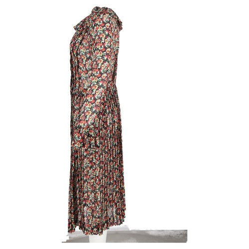 Victoria Beckham Pleated Tea Dress In -Print Silk Women Multicolor Uk Size 8 - Picture 5 of 6