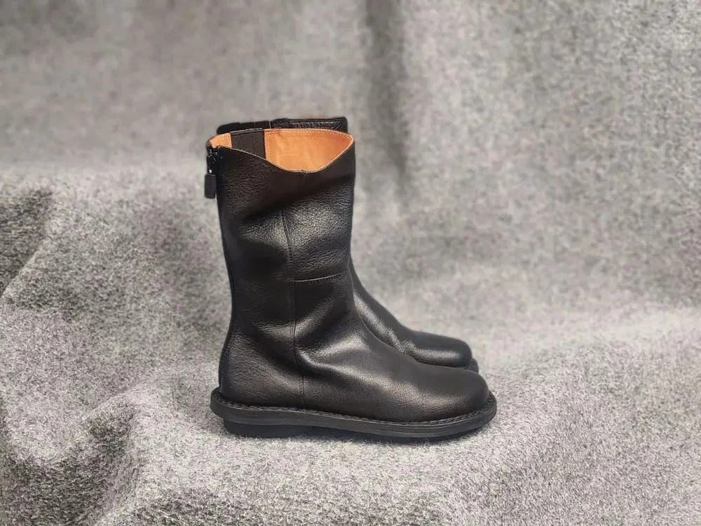 Trippen Flat (Under 1 in) Leather Upper Boots for Women for sale