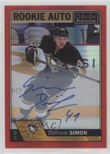 2016-17 O-Pee-Chee Platinum Rookie Red Prism 33/50 Dominik Simon #R-DS Auto 0c3