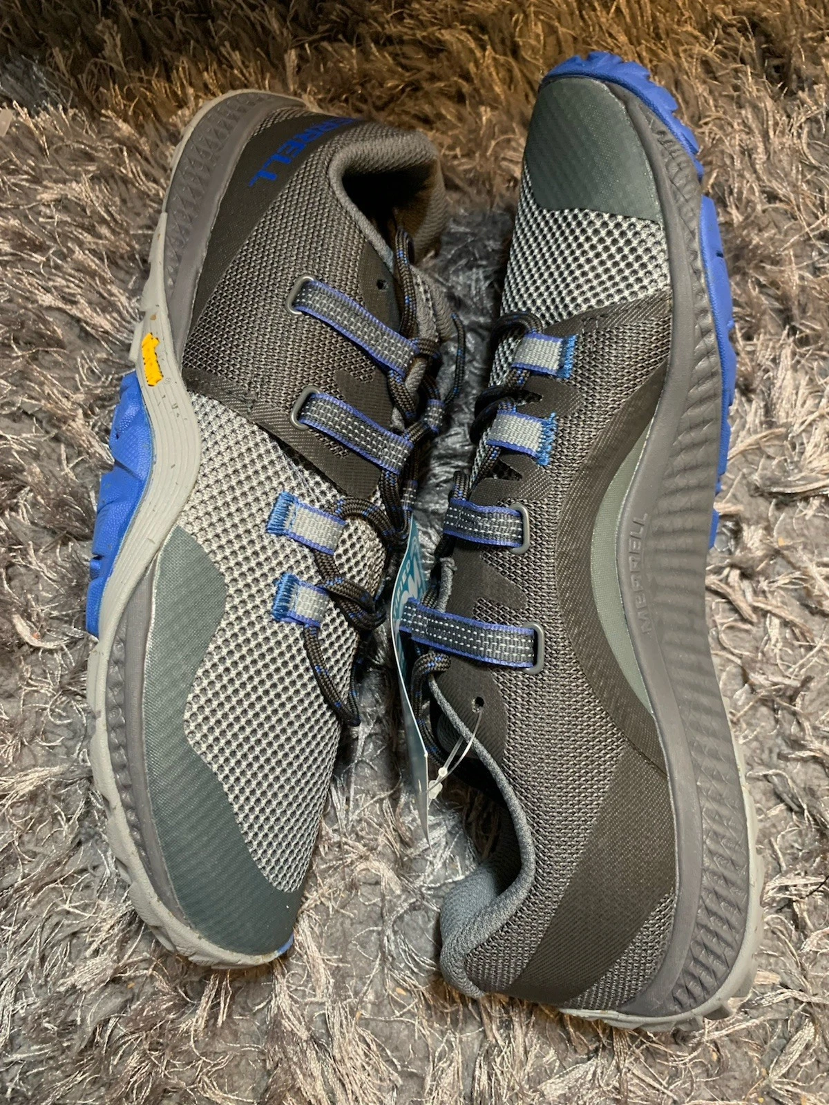 Merrell Trail Glove 6 Athletic Shoes J135387 Monument Blue Black Mens Size 10