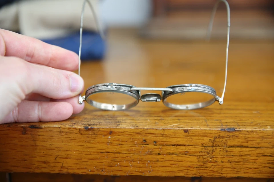 Gafas de seguridad vintage gafas de motocicleta Steampunk militares lentes de vidrio antiguas Foto 4 de 4