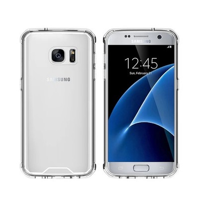 Samsung Clear Protective Cover Case for Samsung Galaxy S7 - Clear / Silver