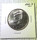 2003 D Kennedy Half Dollar Brilliant Uncirculated NIFC Coin in flip ⭐FAST SHIP⭐
