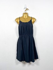 Free People Mini Dress Large Athena Black Strappy Jersey FP Beach Boho Casual