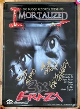 3X Krazy Signed Rap Poster Immortalized Bay Area Rap Oakland RARE Authentic