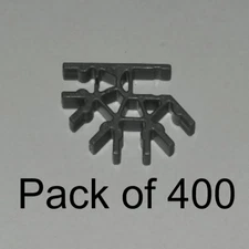 (400) K'nex Silver Dark Gray Metallic 4 Position 3D Connectors -KNEX Pieces Part