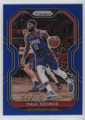 2020-21 Panini Prizm Blue Prizm 138/199 Paul George #14 1ib5