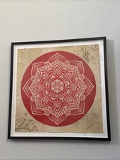 Shepard Fairey HPM Crescent Mandala Mixed Media Collage On Paper
