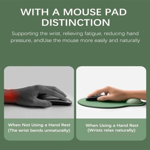 Silicone Comfortable Wrist Rest Non-Slip Ergonomic Mouse Pad Computer Desktop - Picture 6 of 20