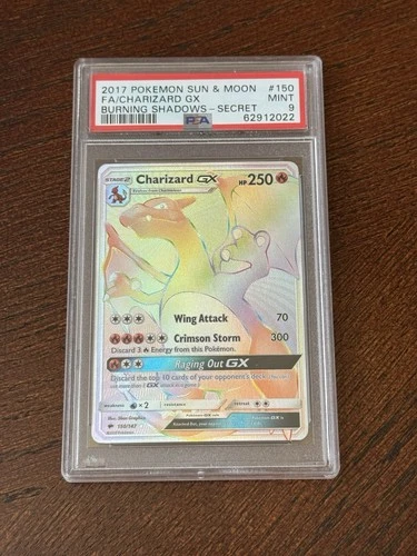 2017 Pokemon SM Burning Shadows Charizard GX #150/147 PSA 9