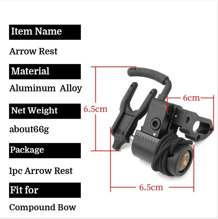 Compound Bow Arrow Rest Drop Away Adjustable Archery Hunting Shoot Target RH LH - Image 3 of 4