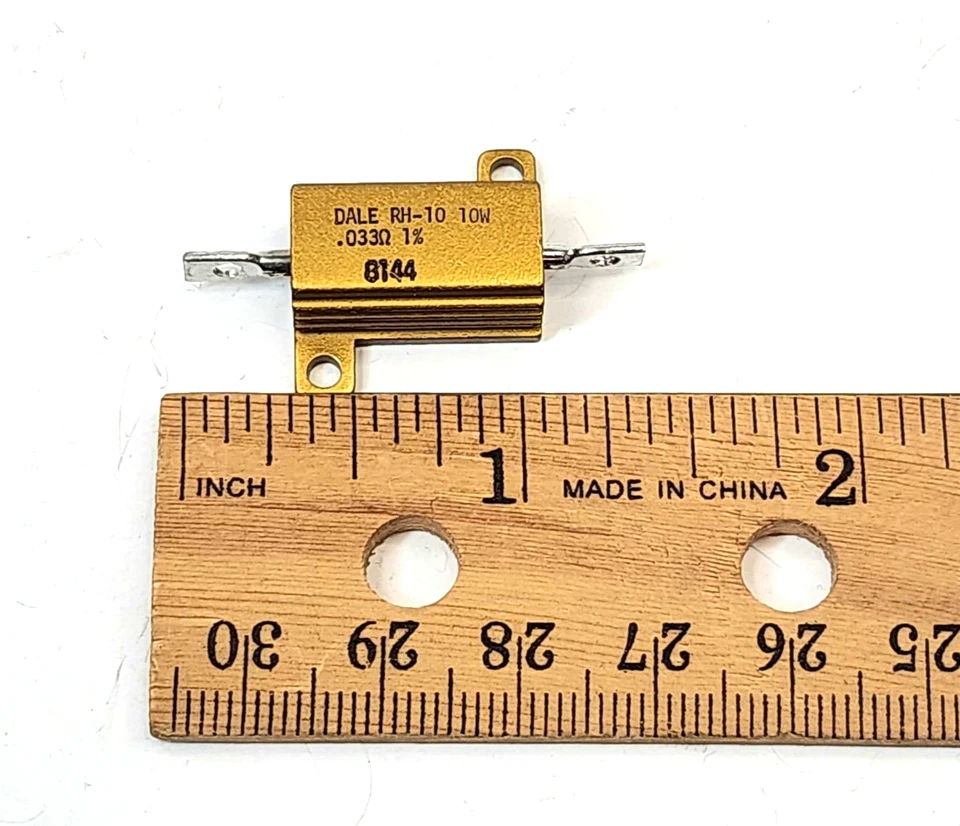 (1x) 0,033 ohmios - 10 vatios - 1 % - resistencia revestida de metal - Dale Vishay - serie RH-10 Foto 2 de 2