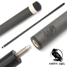 RAVEN Carbon Fiber Pool Cue - Shaft Only (12.4mm, 29") 3/8-14, Fits Cuetec Avid