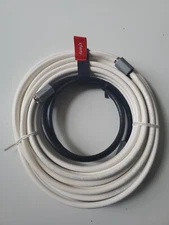 Xfinity Coax White 18AWG Cable 15ft Black 3ft With Plastic Shield PCT TRS-6LC...