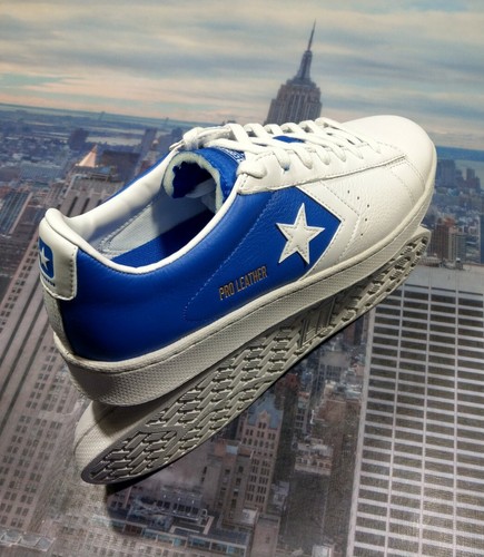 Converse Pro Leather Ox Low Top White/Game Royal-White Mens Size 8 167590c New - Picture 2 of 7
