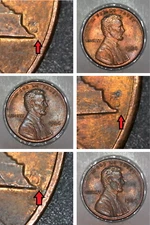 1984-P Lincoln Memorial Lot x3 Penny/Cent Die Cracks Error/Variety