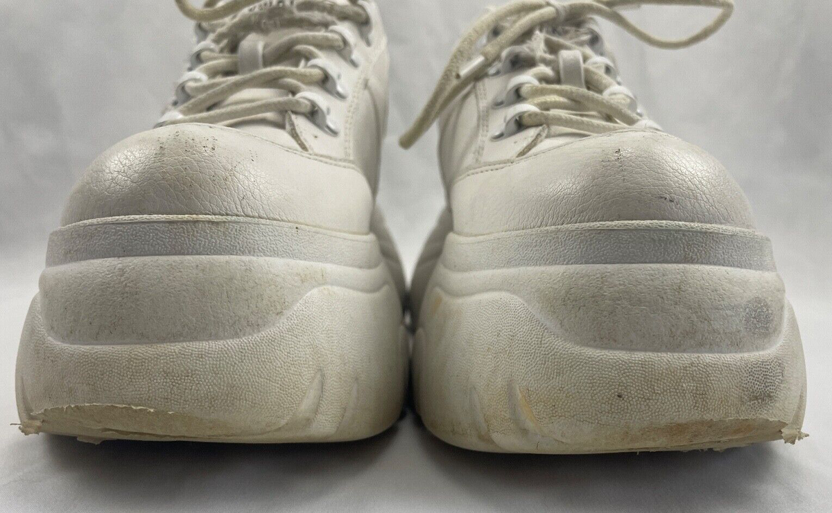 Womens Nokwol Scripter White Shoe Chunky Size Fashion Kawaii