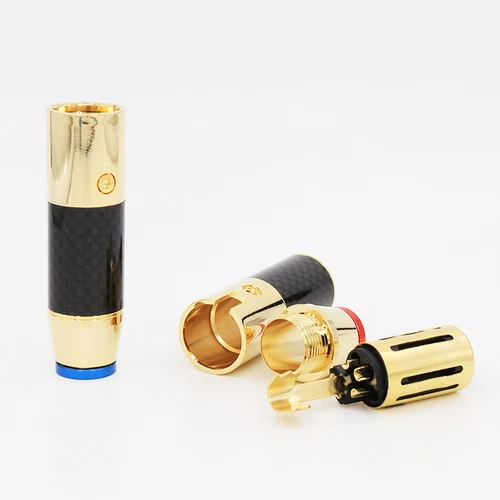 Pair Audiophile HiFi Gold Pating 3Pin XLR Plug Balanced Male or Female Connector - Picture 4 of 5