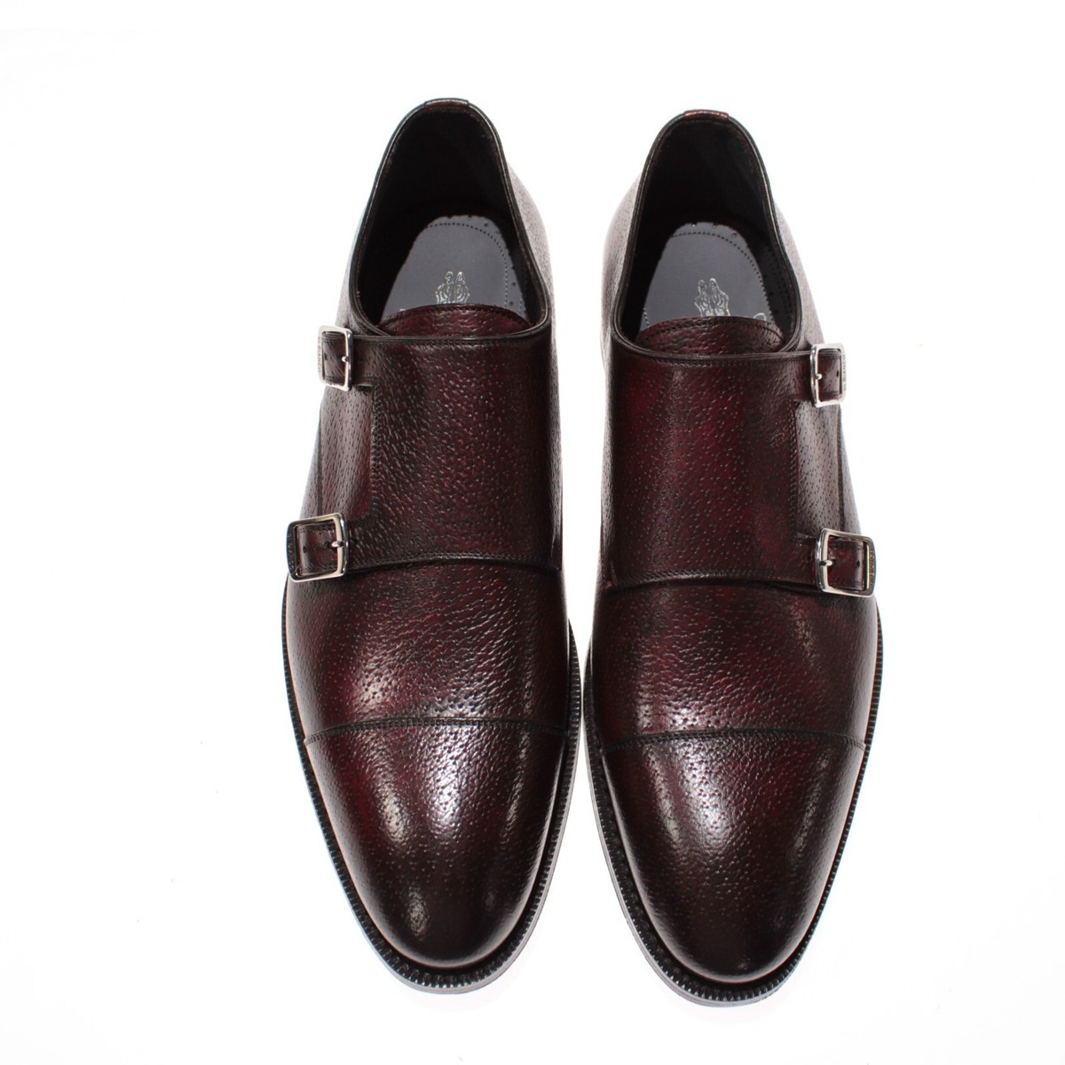 Di Bianco NWB Arezzo Double Monk Strap Leather Dress Shoes  display picture 3