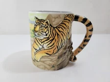 J. Clary Tiger Mug - 1988 - Five & Dime #4067 - Wild Jungle Safari Coffee Mug