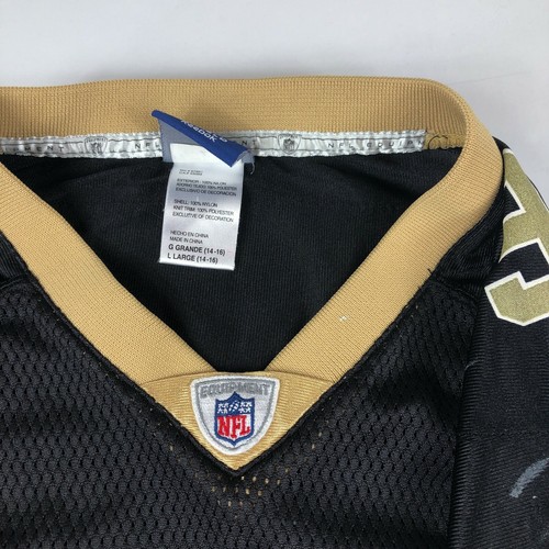 Drew Brees Jersey Youth Boy's Large Black & Gold #9 New Orleans Saints Reebok - 第 5/12 張圖片