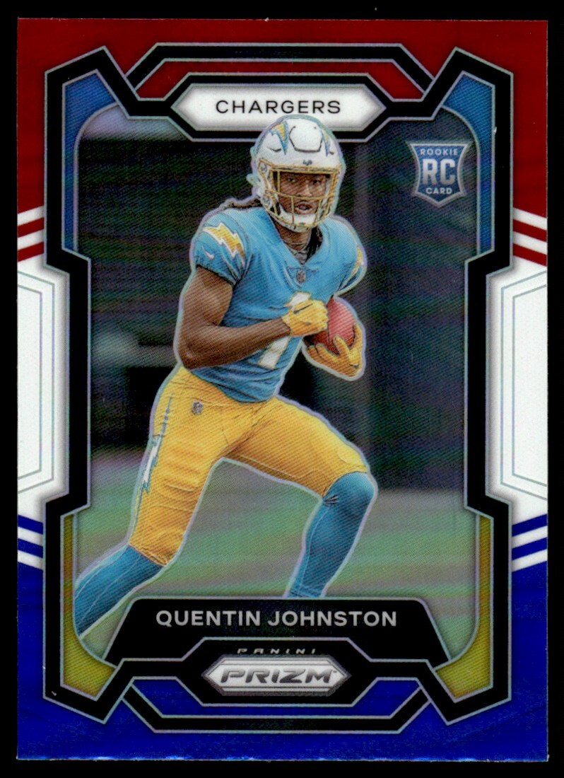 2023 Panini Prizm Rwb Quentin Johnston Rookie Los Angeles Chargers #353