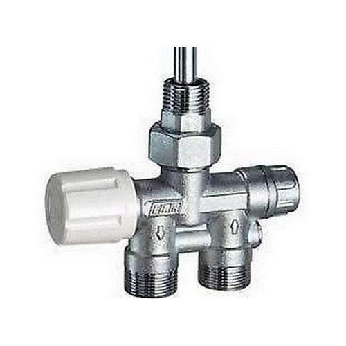 1435 Valvola MONO-BITUBO termostatizzabile diritta con codolo e calotta FAR