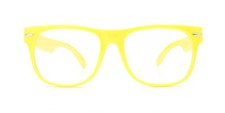KIDS GLASSES YELLOW CLEAR LENS PROTECT CHILD'S EYES FROM UVB UVA WITH POUCH