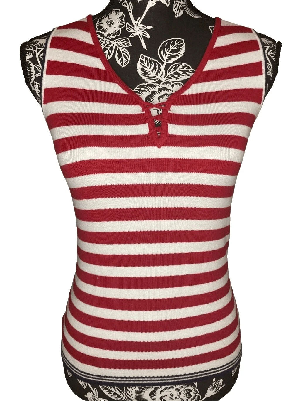 Faded Glory Striped Cotton Tank Tops for Women