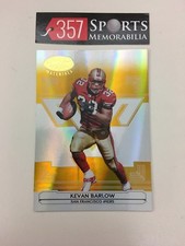 KEVAN BARLOW 2006 LEAF CERTIFIED MATERIALS MIRROR GOLD #D /25 SP 49ERS