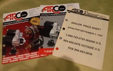 ARCO STARTING & CHARGING 1991 1/2  & 1992 SUPPLEMENT /DEALER SHEET CATALOG