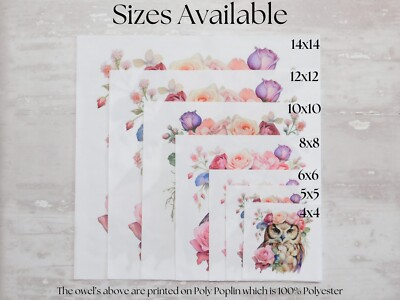 Anxiety Loading Highland Cow Fabric Panel Square Quilt Sewing Quilt Block  A71