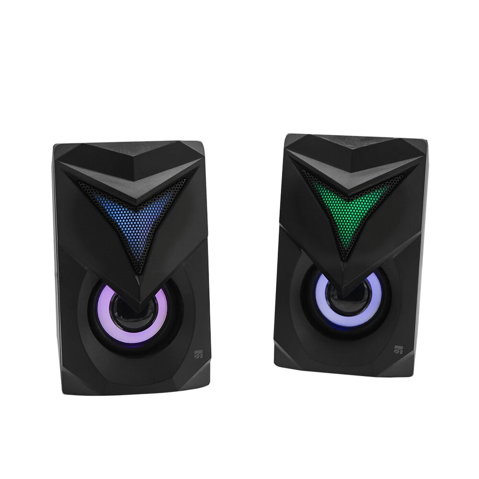 Kit Casse 2.1 con Subwoofer USB + Microfono con Support Speakers LED 90435 - Immagine 4 di 4