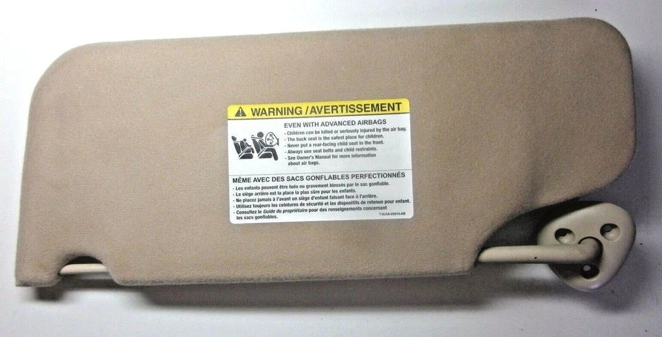 Ford Taurus Mercury Sable Sun Visor Beige Tan Passenger Side w/ Mirror 2000-2005 - Изображение 2 из 4