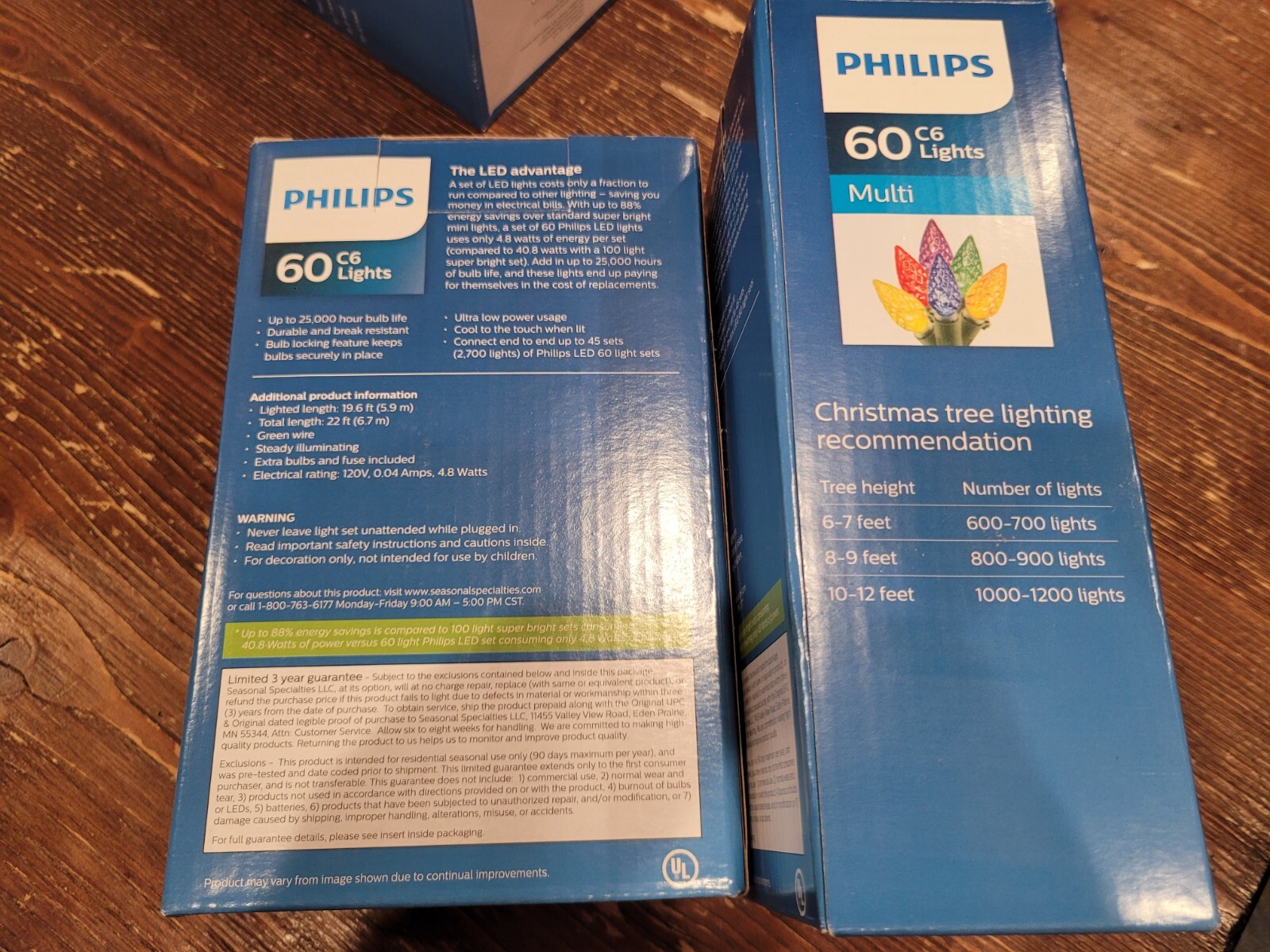 Philips Multi LED CHRISTMAS LIGHTS Faceted C6 STRING 60 LIGHTS 2