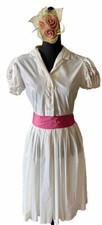 Vintage Wedding Dress with Floral Embroidered with Head Piece