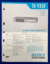 Original Sony Integrated Amplifier Service Manual / TA-YX5F