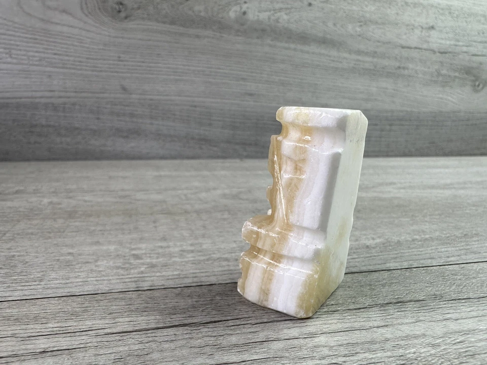 Lt. Brown White Marble / Onyx Stone Replacement Pawn Chess Piece - Image 4 of 4