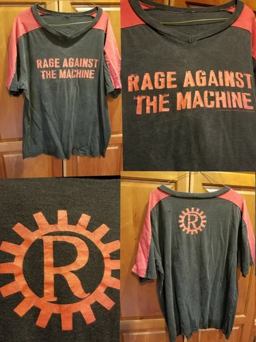 OG Rage Against The Machine RATM 90's Distressed Jersey Vintage vintage concert t-shirt, vintage, size XL, single stitch, B+ condition