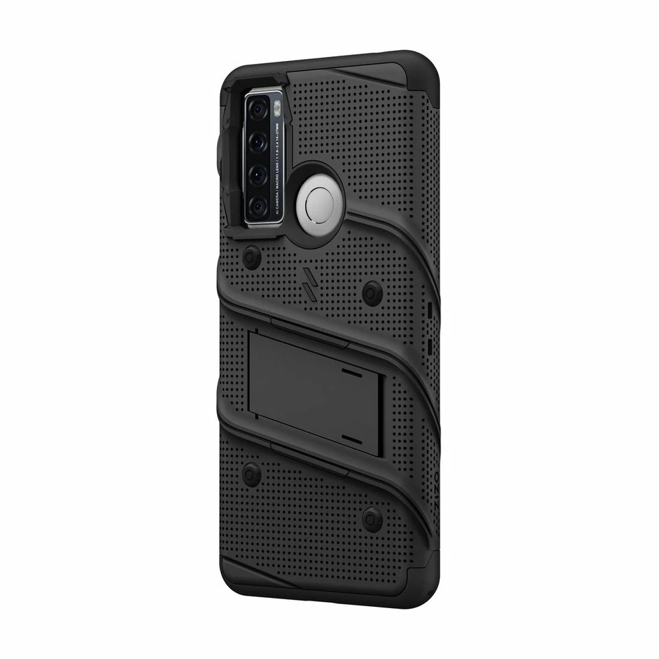 ZIZO BOLT Paquete TCL 20 XE Funda Estuche con Vidrio Templado Negro - Negro Foto 3 de 4