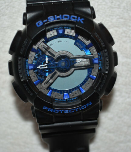 Casio G Shock Black G 5146 GA-110CB WR20BAR steel blue STUNNING