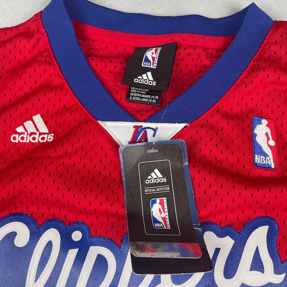 Adidas LA Clippers Swingman Basketball Jersey Baron Davis Youth XL Red Blue NWT - Image 4 of 4