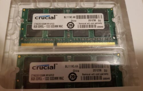 Crucial Memory for Mac 16GB Kit (2x8GB) 8GB DDR3L-1333 SODIMM CT8G3S1339M - Picture 3 of 5