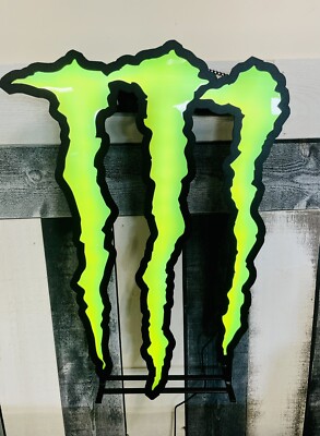 Monster Claw Energy Light Up LED Display Sign + Stand & Hanger 13