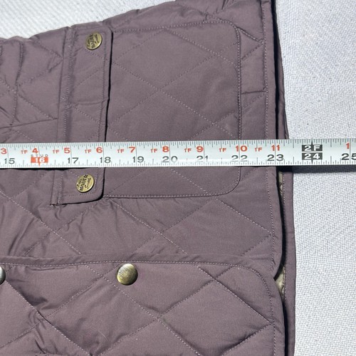 Eddie Bauer Purple Goose Down Fill Quilted Snap Jacket Vest Women’s Size XS - Picture 9 of 9