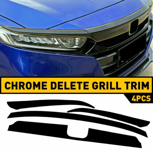Front Grille Chrome Delete Blackout Precut Vinyl Trim For Honda Accord 2018-2020 - Picture 1 of 12