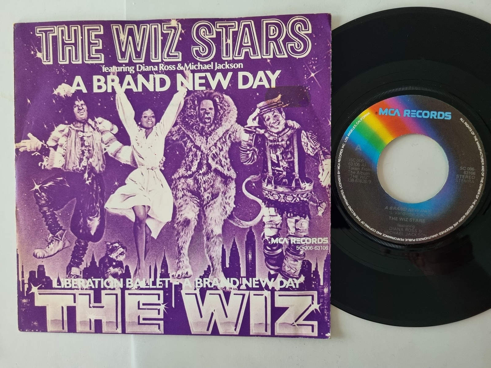 The Wiz Stars/ Michael Jackson/ Diana Ross - A brand new day 7'' Vinyl Holland