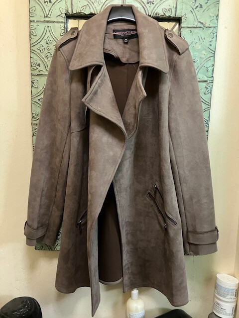 Gianfranco Rossi Faux Suede Tan Motorcycle Jacket (NEW-M)