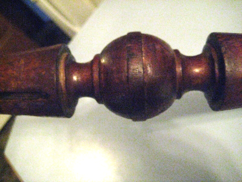 Antique Victorian Walnut Wood Post/Pillar/Column Original Furniture Part 19 1/4" - Picture 12 of 15
